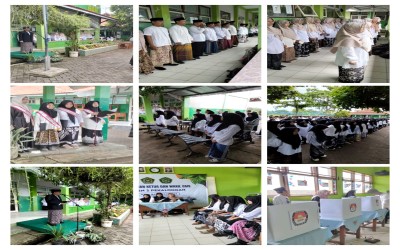 MTs N 2 PEKALONGAN Gelar Upacara Hari Santri Nasional & Pemilihan Ketua OSIS Masa Bakti 2025/2026