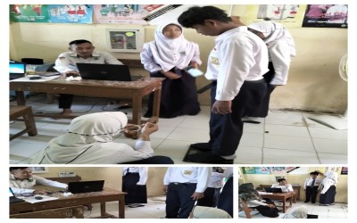 TIM UKS MTsN 2 PEKALONGAN GELAR CEK BERAT BADAN DAN TINGGI SISWA