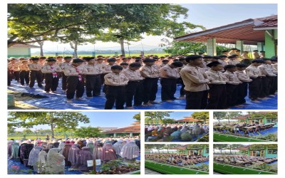PEMBIASAAN DHUHA BERJAMAAH DAN BERSHALAWAT  di MTsN 2 PEKALONGAN